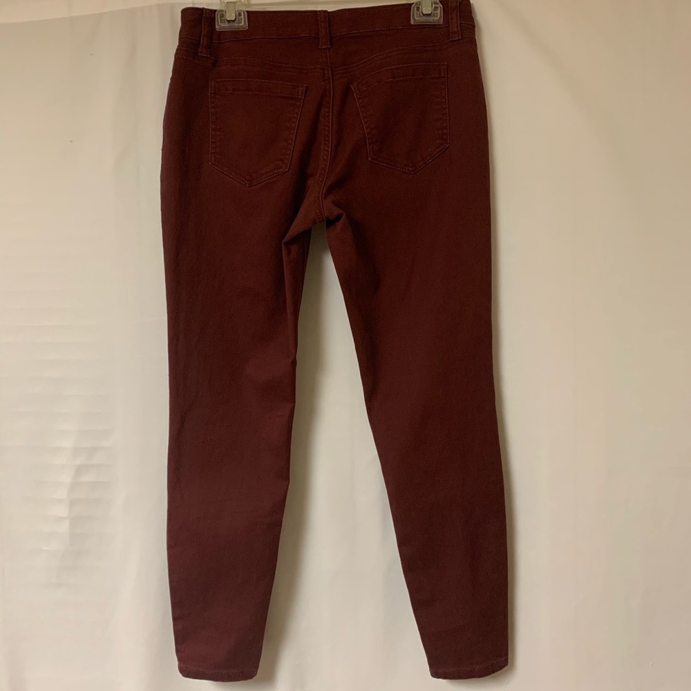 Ashley Mason Burgundy Skinny Jeans